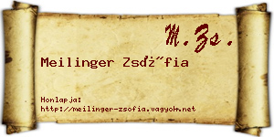 Meilinger Zsófia névjegykártya
